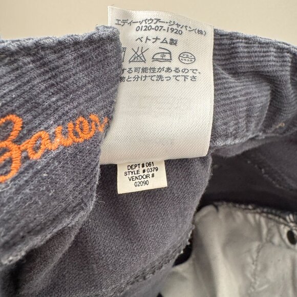 Eddie Bauer Blue Corduroy Mid Rise Bootcut Pants Womens 12 Long Tall Cotton Blen - Picture 8 of 8